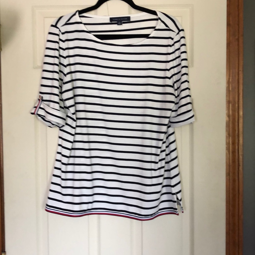 TH SS Striped Top
